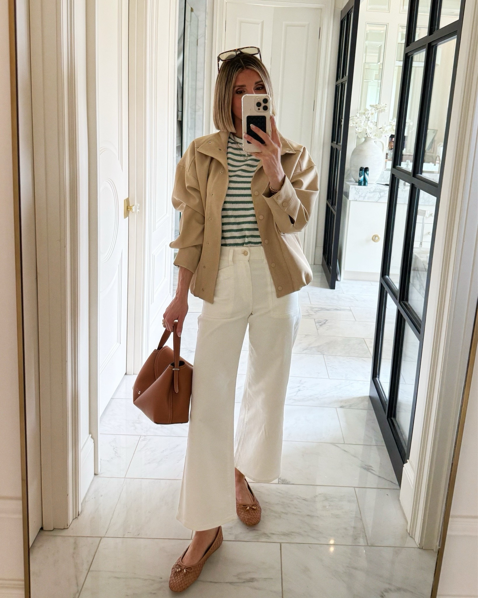 The perfect spring outfit, complete with white denim that is going fast!

#LTKootd #LTKSeasonal