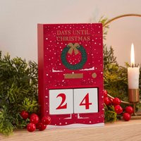 Red Wood Christmas Advent Calendar Countdown To | Etsy (US)