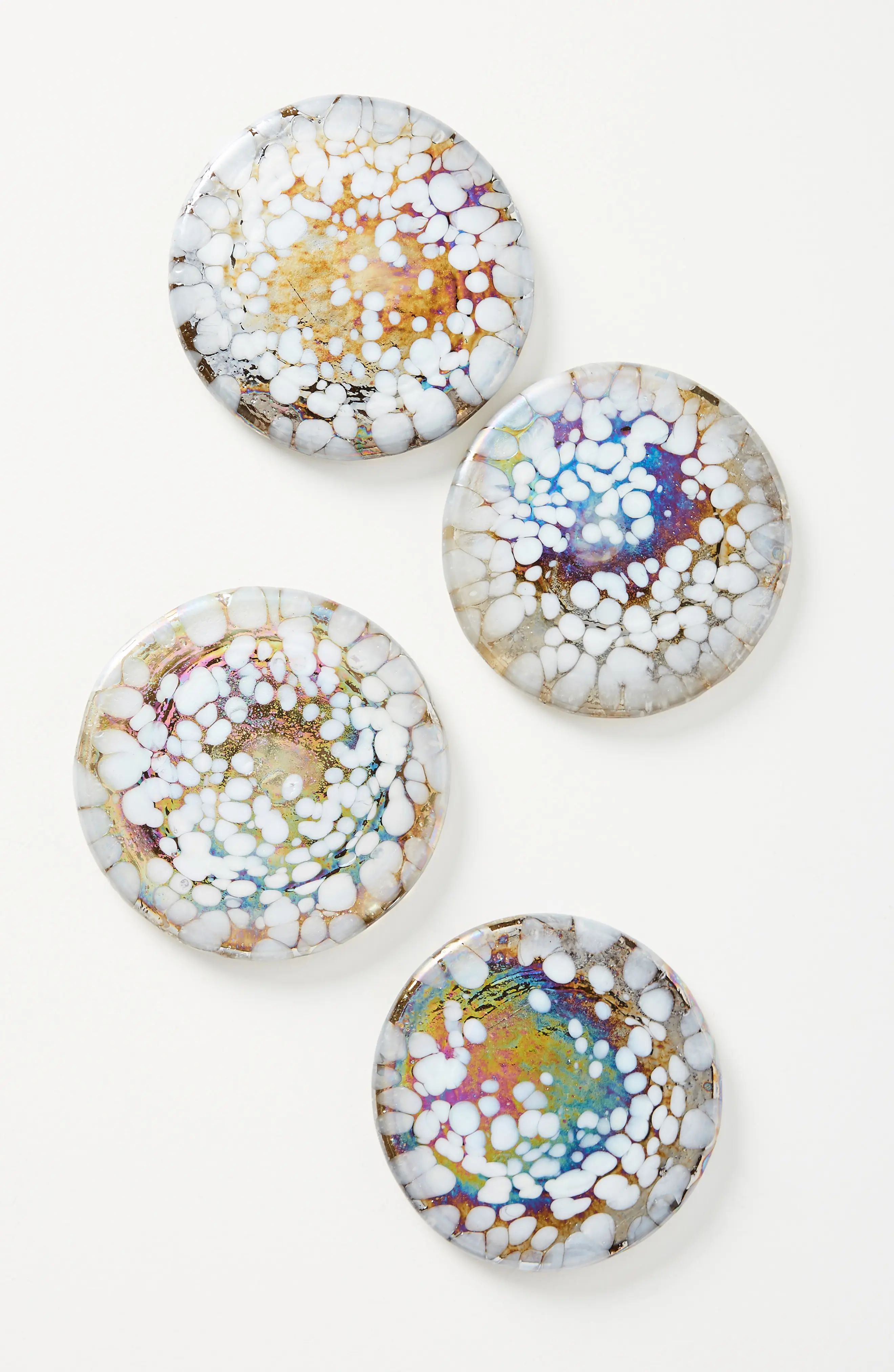 Anthropologie Petula Set of 4 Blown Glass Coasters | Nordstrom