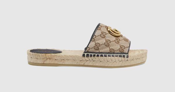 Women's GG matelassé canvas espadrille sandal | Gucci (US)