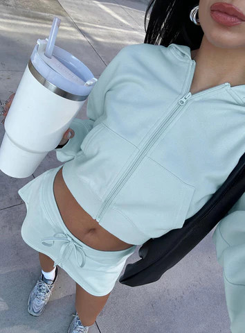 Revive Zip Through Hoodie Blue | Princess Polly US