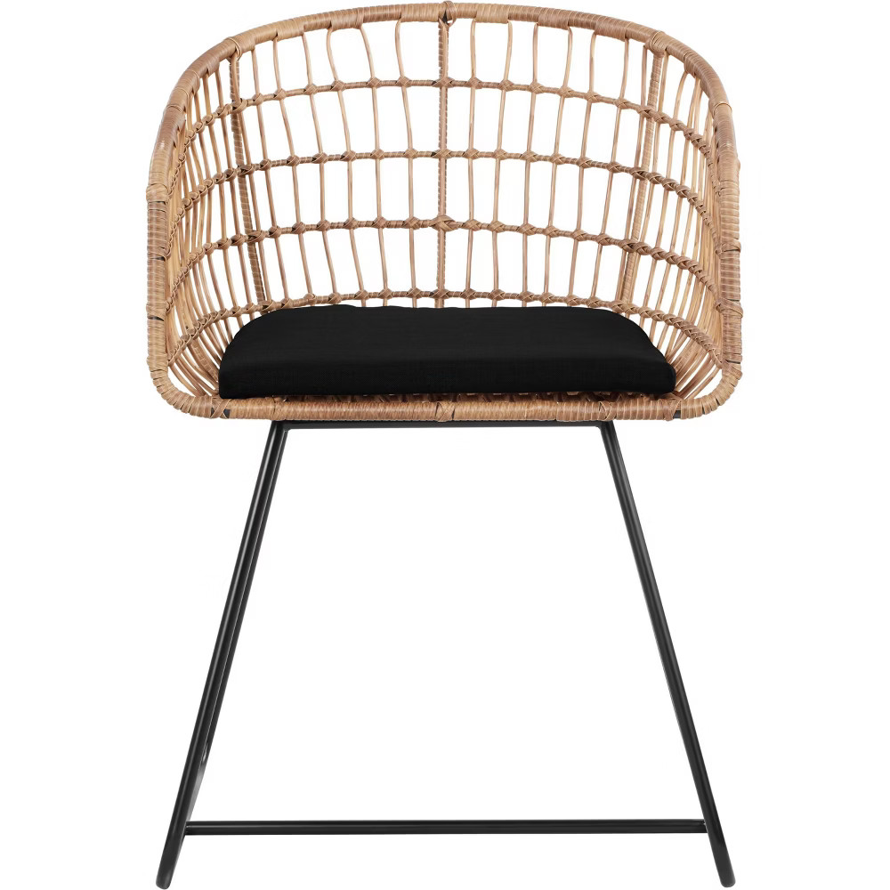 Grayham Rattan Lounge Chair Black - Finch | Target