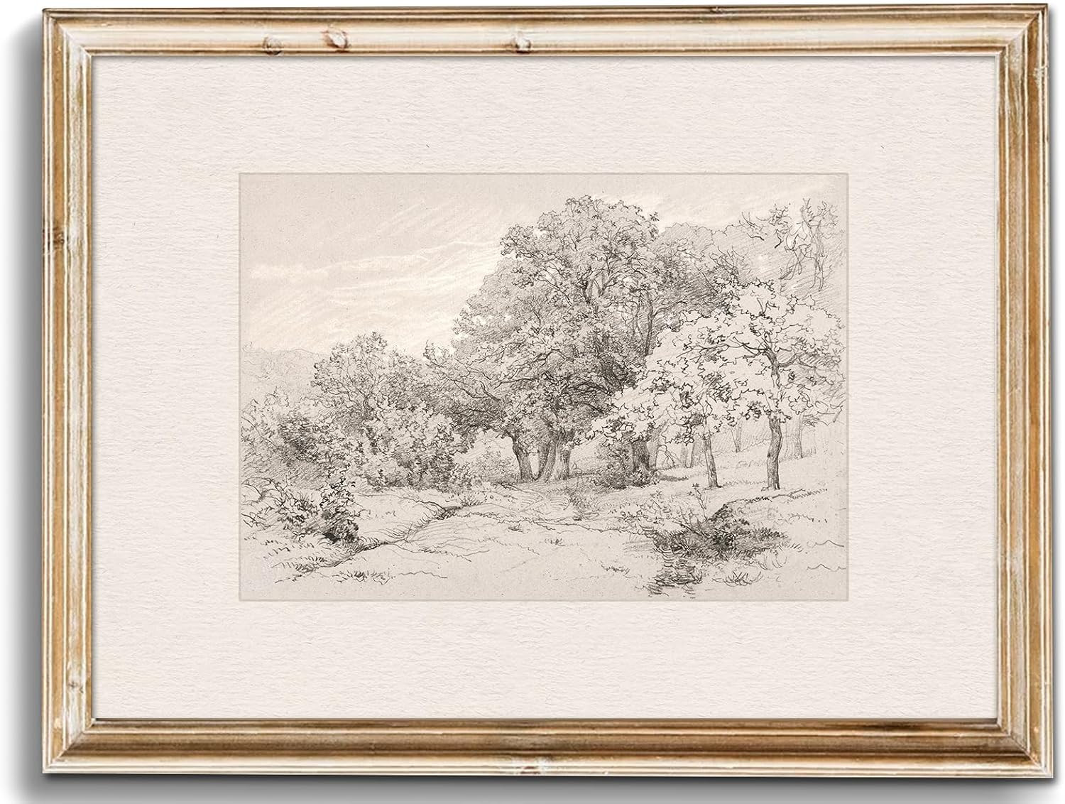 Uniro Neutral Wall Art for Home Decor, Farmhouse Landscape Tree Sketch Drawing Wall Decor, Rustic... | Amazon (US)