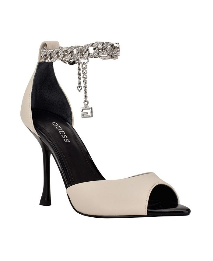 GUESS Women's Jadiel Embellished Ankle Strap Dress Sandals  & Reviews - Sandals - Shoes - Macy's | Macys (US)