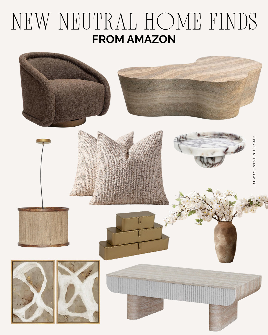 I found so many beautiful new neutral home finds on Amazon that look way more expensive than they are 🤍  these pieces from Amazon instantly make your home feel elevated, warm, and put together. If you love neutral home decor, organic modern style, and affordable pieces that give your space that high-end look, these Amazon finds are so good for refreshing your living room, bedroom, kitchen, or entryway. #AmazonHome #AmazonHomeFinds #NeutralHomeDecor #HomeDecor #OrganicModern #InteriorDesign #AmazonDecor #HomeStyling #LivingRoomDecor #BedroomDecor #CozyHome #NeutralDecor #AffordableHomeDecor #LTKHome 

 #LTKSeasonal #LTKHome