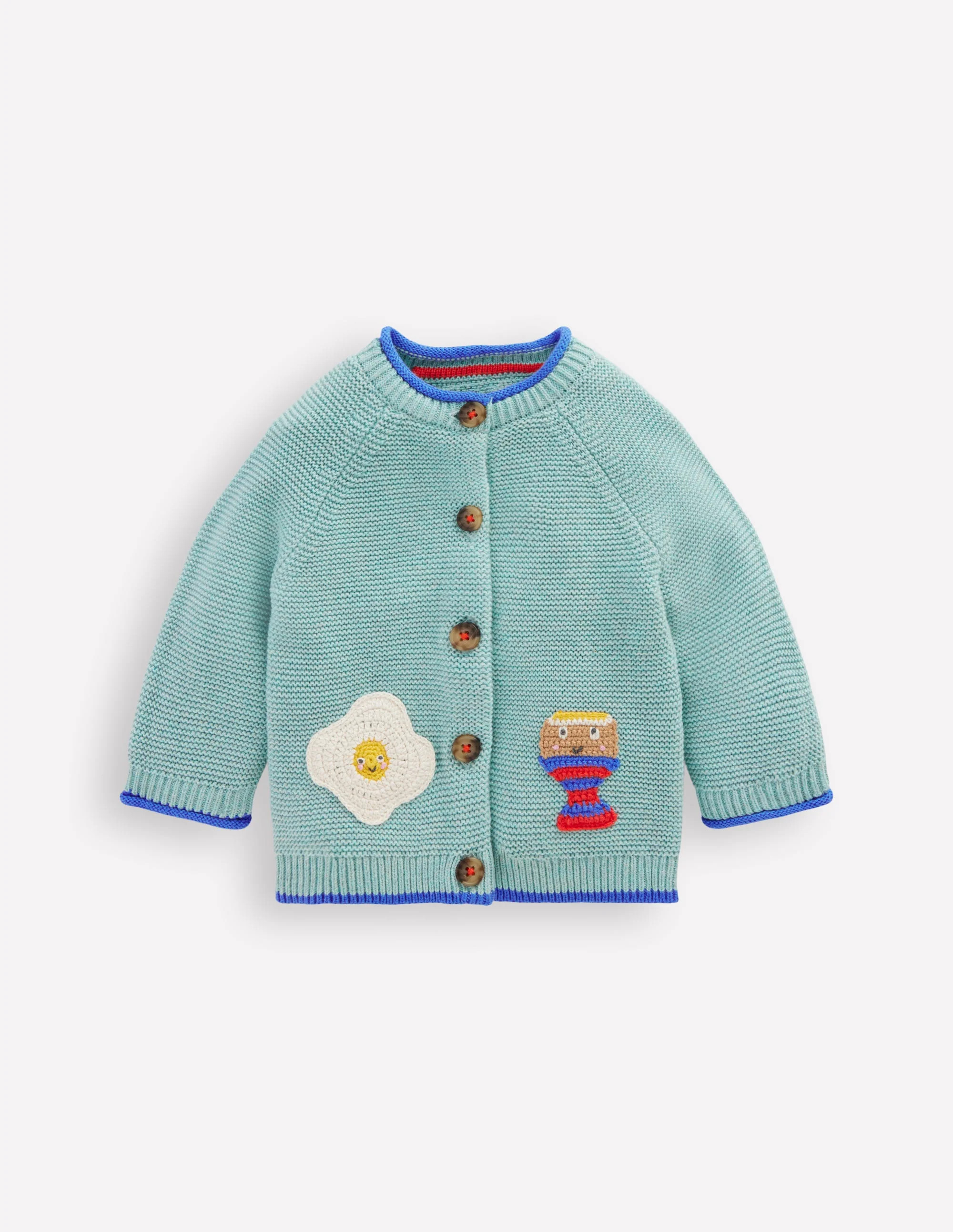 Cotton Logo Cardigan-Aquifer Eggs | Boden (US)