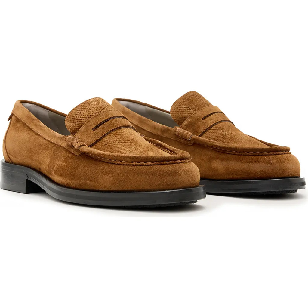 AllSaints Bloom Penny Loafer in Tan Brown at Nordstrom, Size 7 | Nordstrom
