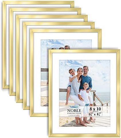 Icona Bay 8x10 Picture Frames (Gold, 6 Pack), Modern Professional Frame Set, Noble Collection | Amazon (US)