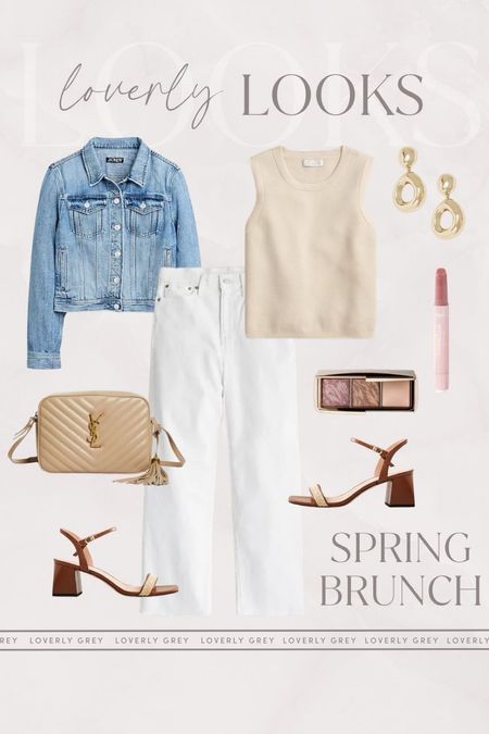 Loverly Grey spring brunch outfit idea. I love these white jeans and J. Crew sandals. 

#LTKSeasonal #LTKstyletip #LTKbeauty