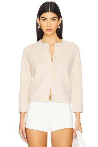 Vince Shrunken Snap Cardigan in Beach from Revolve.com | Revolve Clothing (Global)