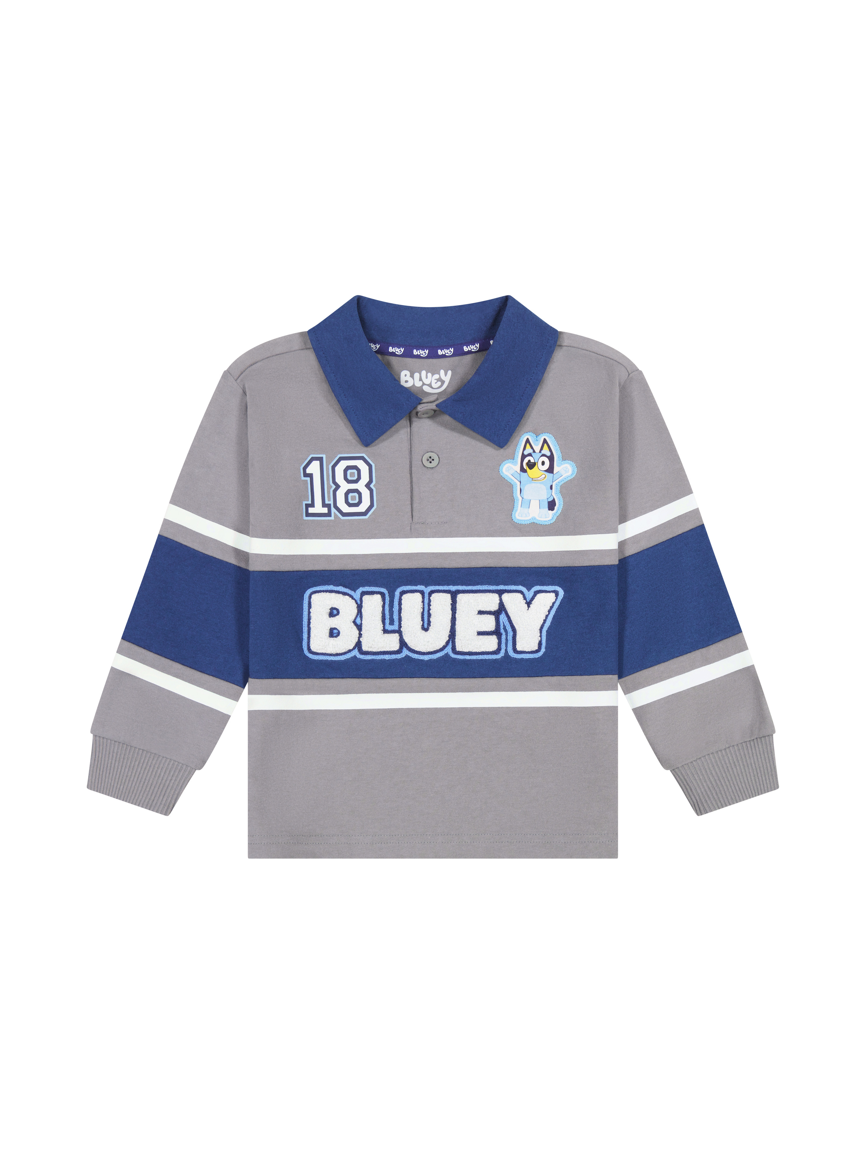 Toddler Boy Bluey Long Sleeve Polo Shirt, Sizes 12 Months - 5T - Walmart.com | Walmart (US)