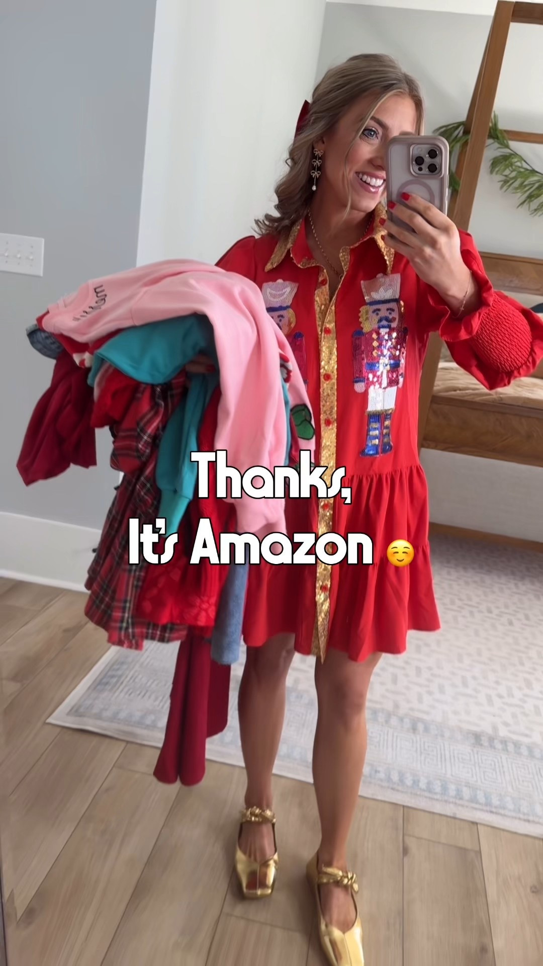 ✨Thanks, it’s Amazon ✨
I rounded up all of these festive Amazon fashion looks in one post — from cozy sweatshirts and sparkly statement pieces to classic plaid, pearl denim, bow details, and the prettiest holiday dresses. 🎄❤️

If you’re looking for affordable Amazon holiday outfits, comfy everyday styles, or something fun and festive for parties, school events, or family photos — this reel is packed with my favorites. Everything fits so well, feels amazing, and is perfect for December styling!

👇Tap through the carousel to shop every Amazon outfit!

#amazonfashion #amazonfinds #amazonholidayfashion #holidayoutfits #festivestyle #amazongiftideas #amazonfavorites #ltkfashion #ltkholiday #affordablestyle #christmasoutfits #winterfashion #holidaywardrobe #amazonstyleinspo