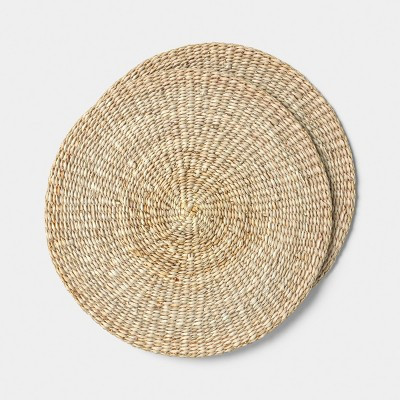 2pk Seagrass Natural Woven Charger - Threshold™ | Target
