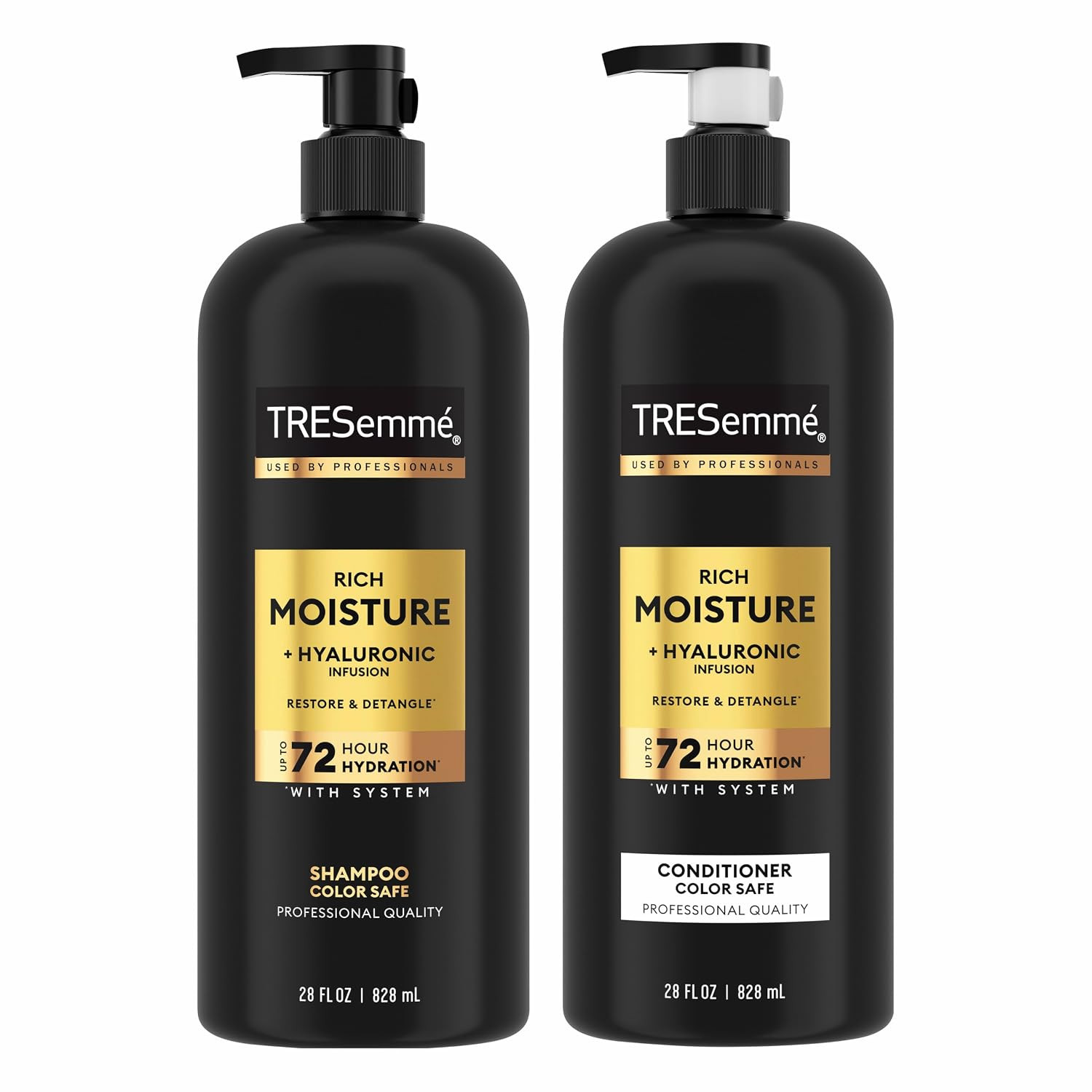 TRESemmé Rich Moisture Shampoo and Conditioner Rich Moisture Pack of 2 for Dry Hair Formulated With Vitamin E and Biotin 28 oz | Amazon (US)