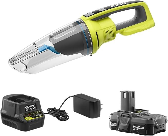 RYOBI ONE+ 18V PCL702 Cordless Wet/Dry Hand Vacuum Kit with Battery and Charger (Bulk Packaged) | Amazon (US)