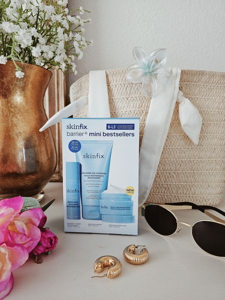 Let's pack teachers summer care packages with me! Obsessed with the @skinfix Barrier minis + bestsellers kit!🤍🩵🫶 A set of mini bestsellers including a gentle cleanser, moisturizer, and serum clinically shown to boost ceramides and support barrier health, a perfect skincare set to travel with! ✈️ #skinfix #teachersgifts #ltkbeauty 

#LTKGiftGuide #LTKbeauty #LTKtravel