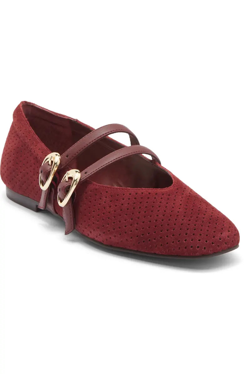 Alenia Perforated Mary Jane Flat (Women) | Nordstrom Rack