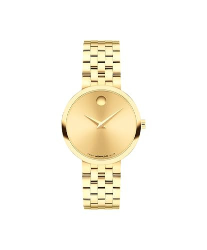 Movado Museum Classic Women's Watch - Swiss Quartz Movement, Stainless Steel Link Bracelet - 3 ATM Water Resistance - Classic, Luxury Fashion Timepiece for Her - 29.5mm | Amazon (US)