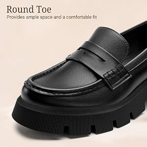 FITORY Loafers for Womens Dress Shoes Slip on Penny Loafers Platform | Amazon (US)