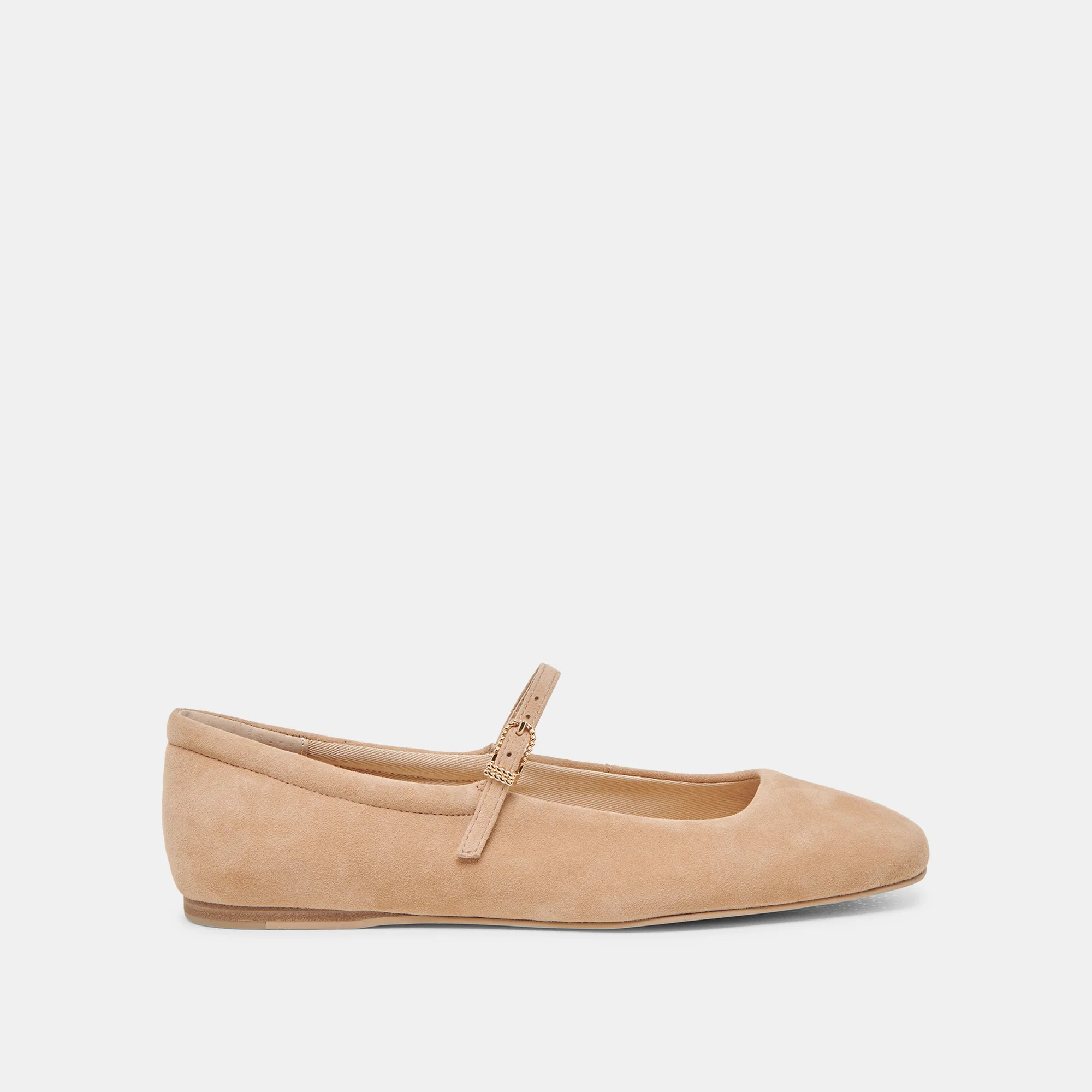 Reyes Ballet Flats Bamboo Suede | DolceVita.com