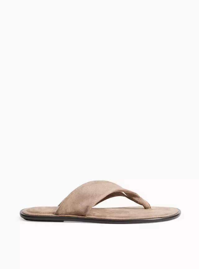 Neutral Faux Suede Toe Post Sandals 7 | Tu Clothing
