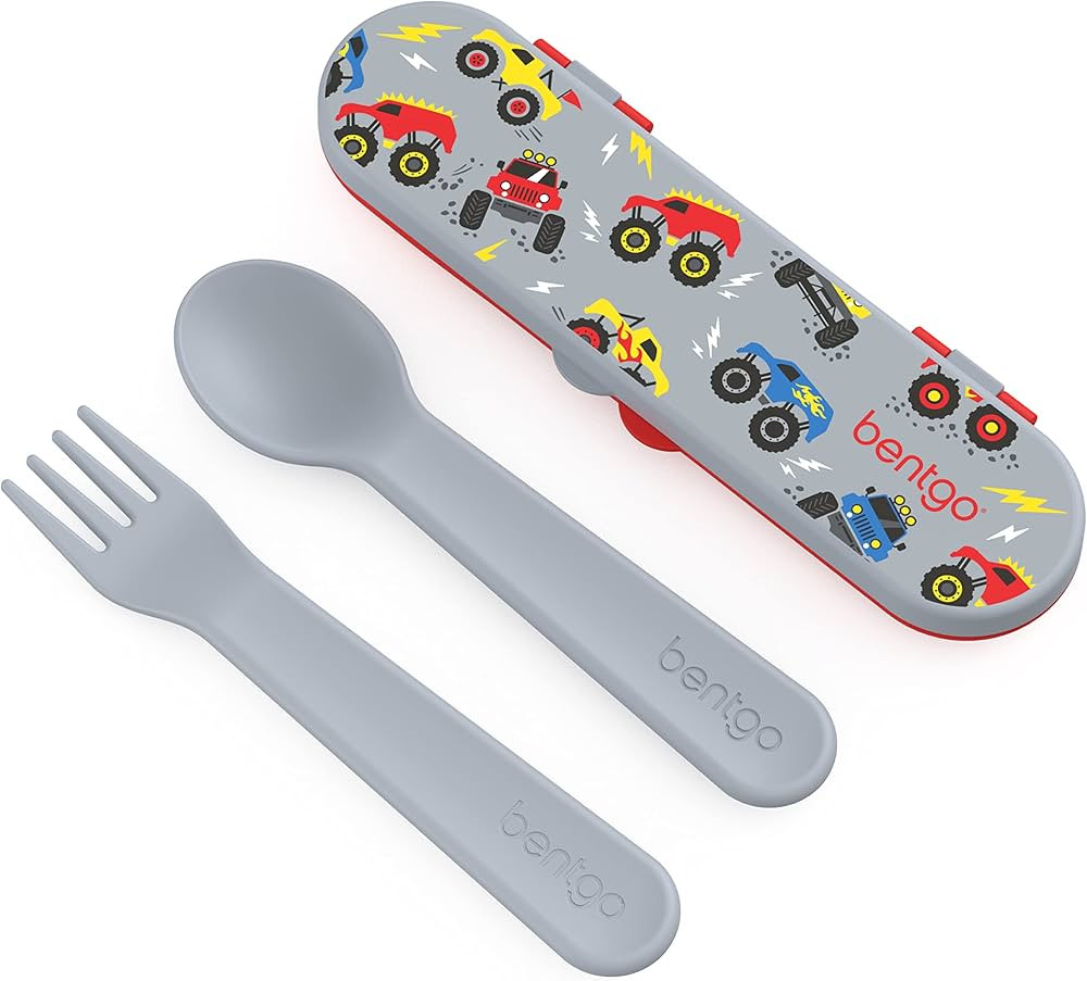 Bentgo® Kids Utensil Set - Reusable Plastic Fork, Spoon & Storage Case - BPA-Free Materials, Eas... | Amazon (US)
