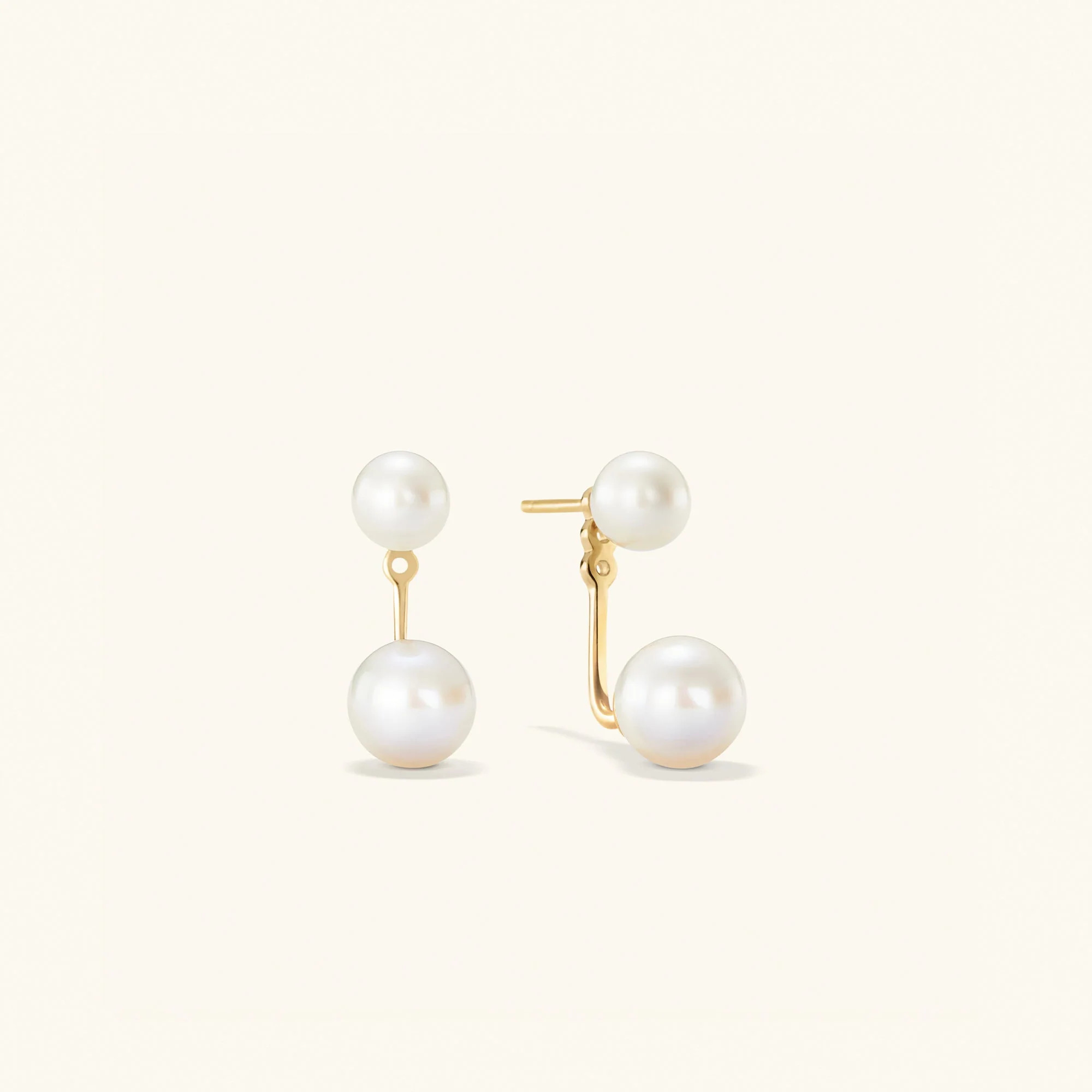 Bold Pearl Ear Jacket Studs | Mejuri Fine Crew