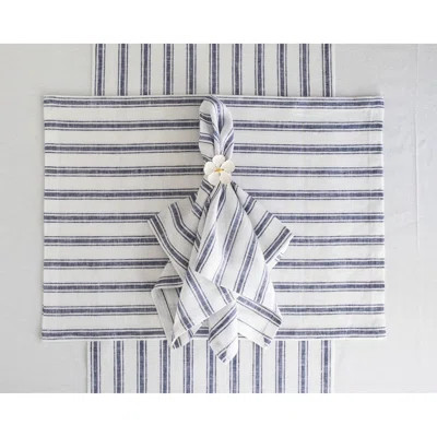 Capri Ticking Stripe - 100% Pure Linen Placemats | Wayfair North America