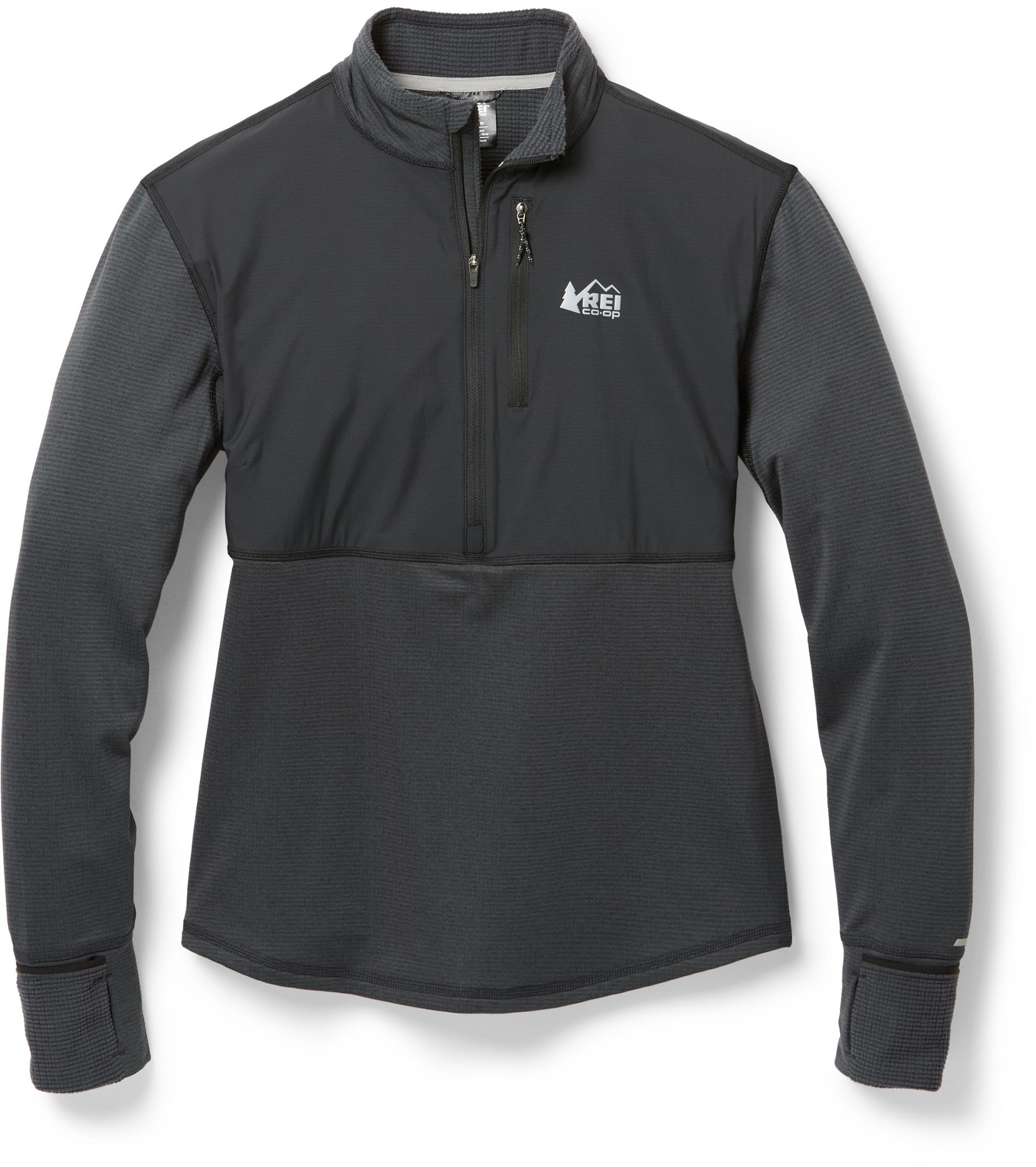 REI Co-op Women's Swiftland Thermal Running Half-Zip Pullover Black XS | REI