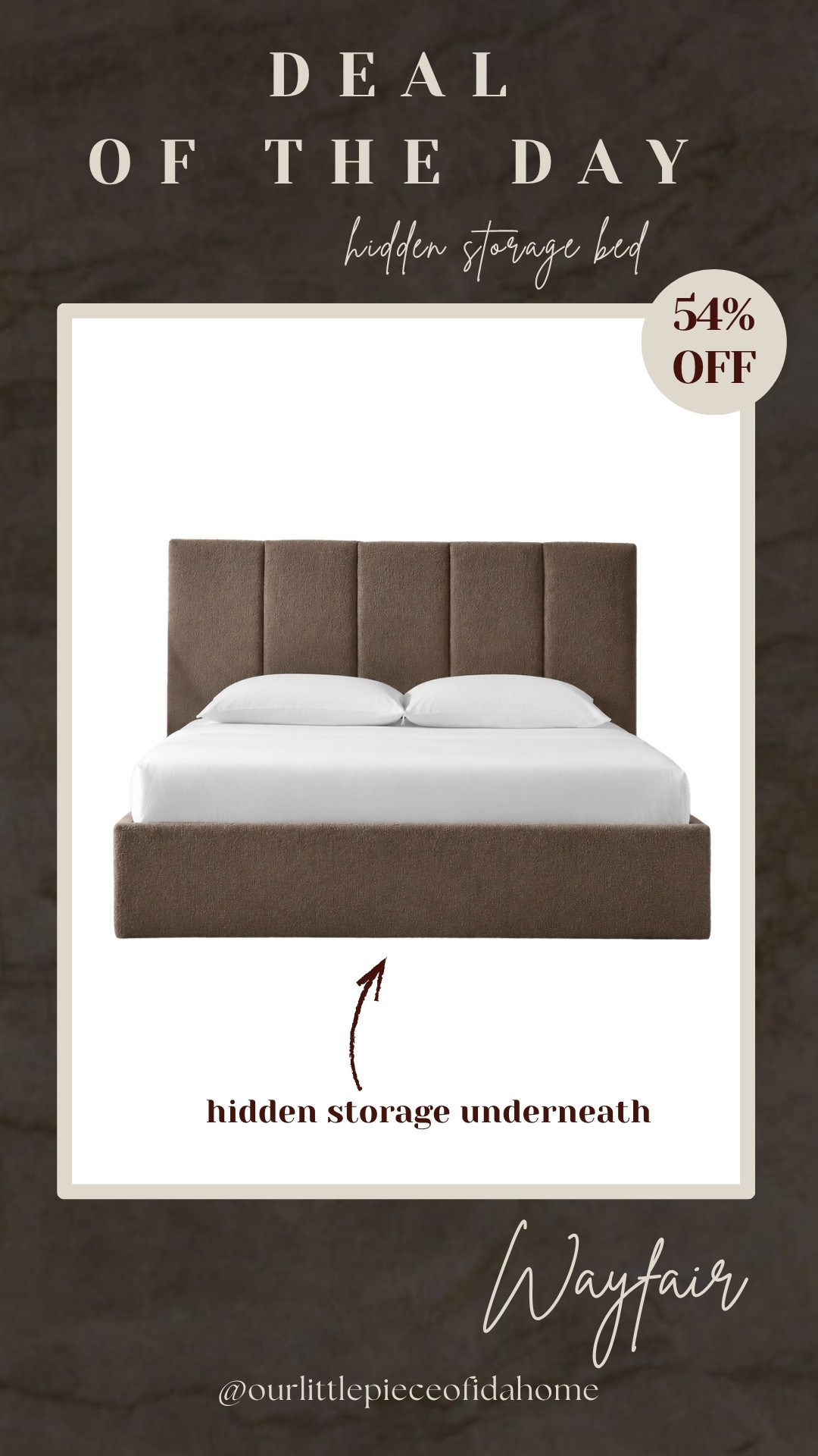 This hidden storage bed is such a smart bedroom upgrade. The clean upholstered design keeps the look elevated, while the spacious storage underneath gives you an easy place to tuck away extra bedding, pillows, or seasonal items.

A practical piece that brings both style and function to the bedroom. I linked the Wayfair find if you want to take a closer look.
@Wayfair
 

 #LTKU #LTKHome #LTKSaleAlert
