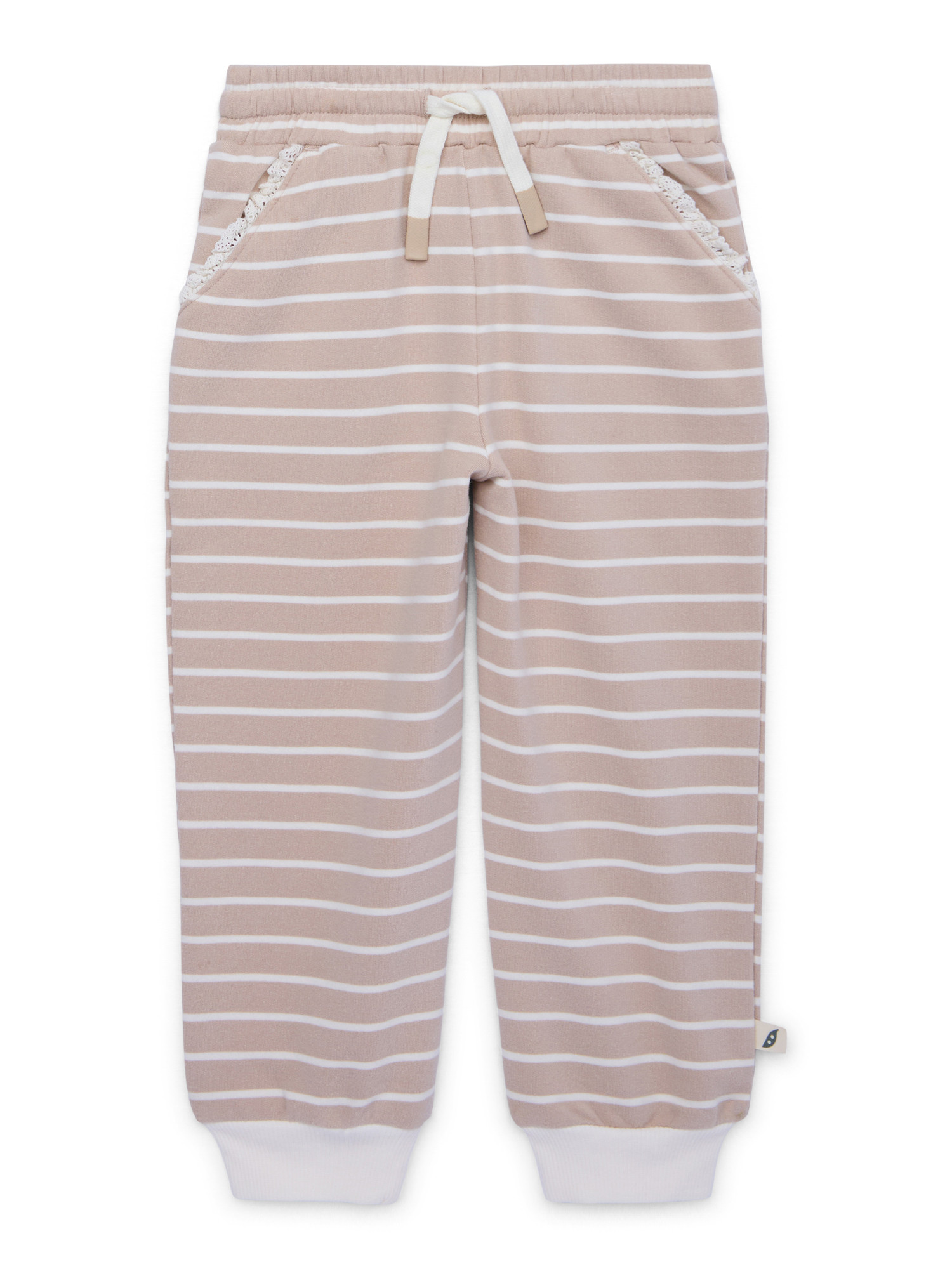 easy-peasy Toddler Girl Lace Pocket Terry Joggers, Sizes 18M-5T - Walmart.com | Walmart (US)