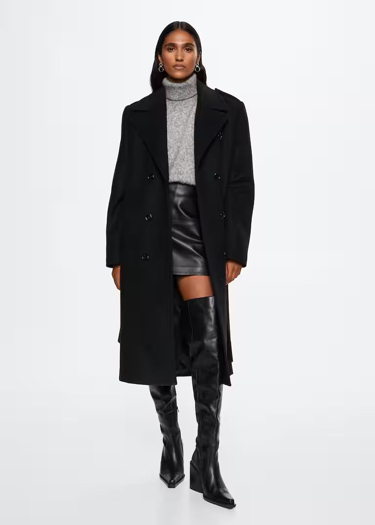 Tailored oversize wool coat | MANGO (US)