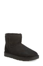 UGG(R) UGG Classic Mini II Genuine Shearling Lined Boot in Black Suede at Nordstrom, Size 6 | Nordstrom