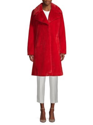 7 For All Mankind - Notch-Collar Faux Fur Coat | Saks Fifth Avenue OFF 5TH