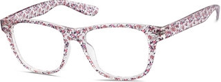 Zenni Women's Square Prescription Glasses Purple Floral Plastic Full Rim Frame | Zenni Optical (US & CA)
