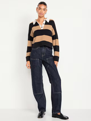 High-Waisted Barrel Utility Jeans | Old Navy (US)