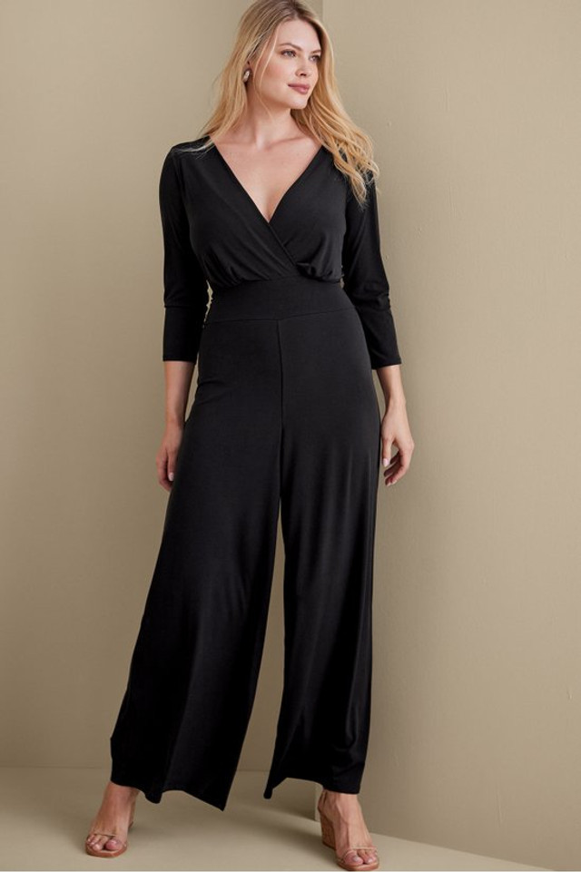 Penelope 3/4 Sleeve Jumpsuit | Soft Surroundings