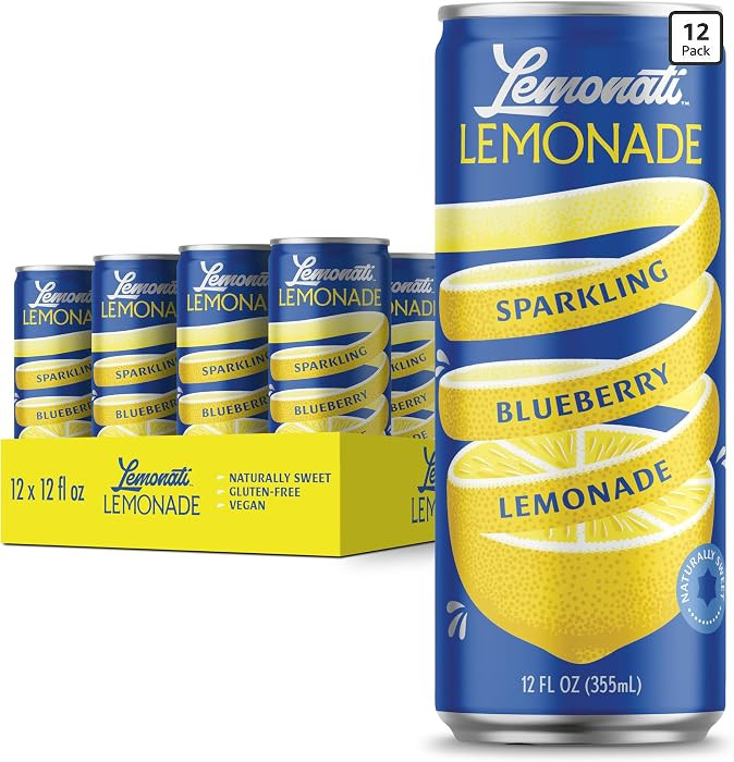 Lemonati Sparkling Lemonade, No Artificial Sweeteners or Flavoring, Gluten-Free, Kosher, Non-GMO,... | Amazon (US)