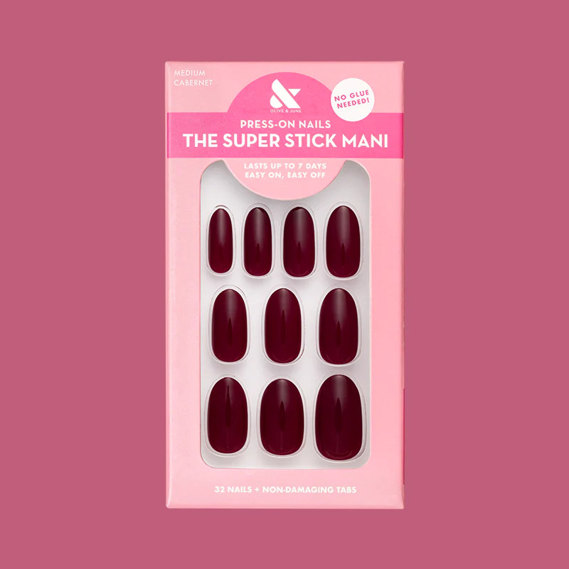 Cabernet | Medium | Oval - Tab Press-On | Olive & June