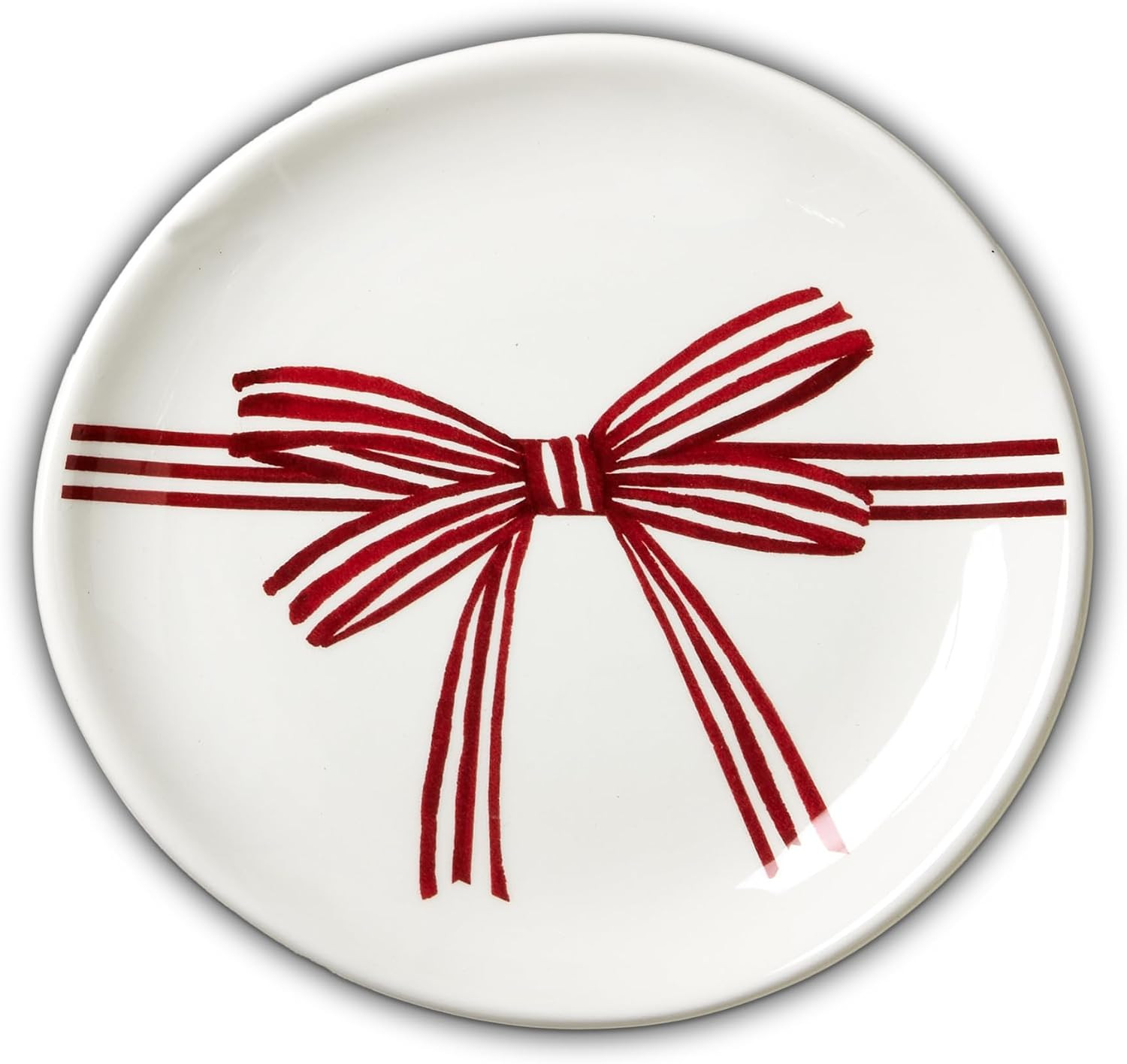 tag Christmas Bow Appetizer Plate Red Small Red | Amazon (US)