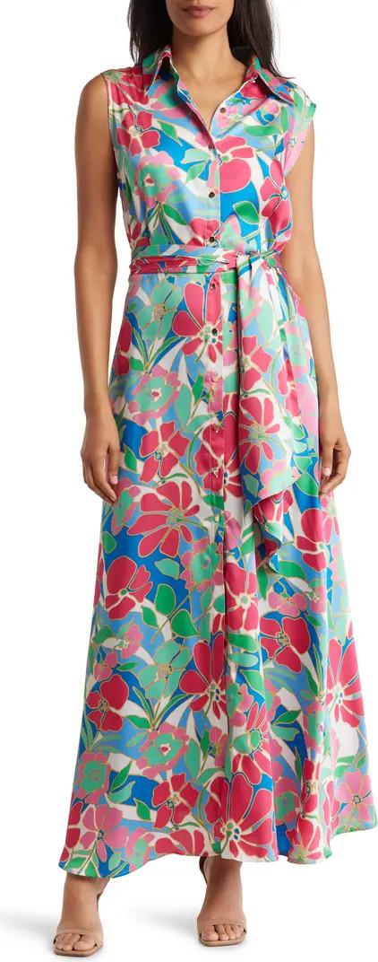 BY DESIGN Evangeline Sleeveless Maxi Shirtdress | Nordstromrack | Nordstrom Rack