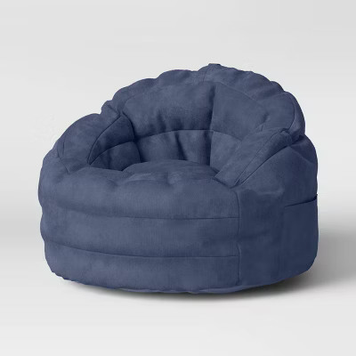 Settle In Kids' Bean Bag Chair Navy - Pillowfort™ | Target