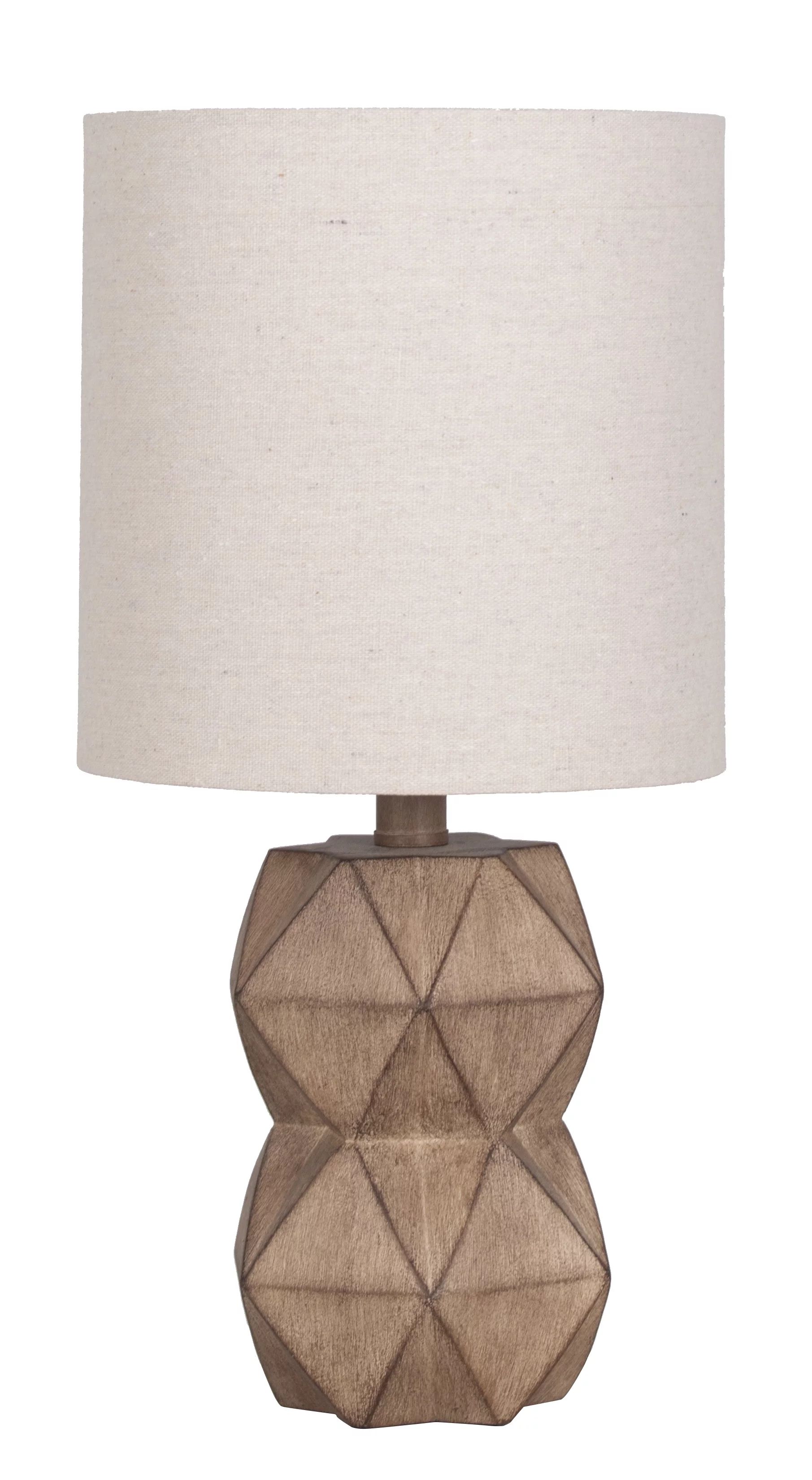 Better Homes & Gardens Weathered Wood Faceted Faux Wood Table Lamp, 15.75"H - Walmart.com | Walmart (US)