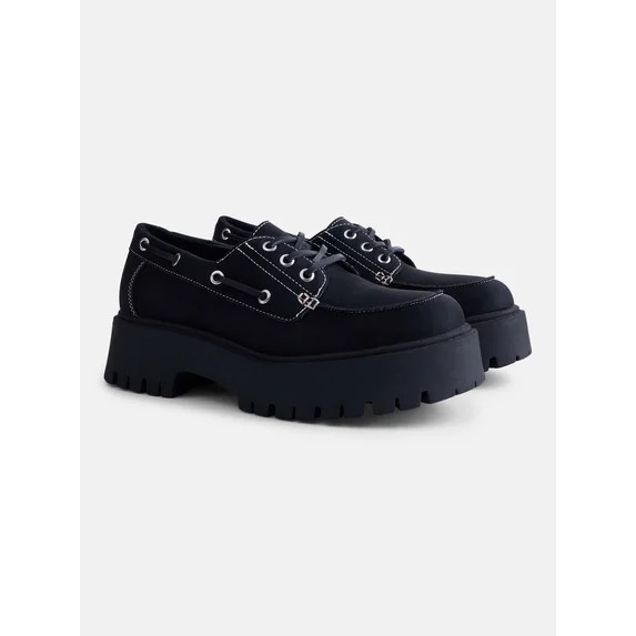 No Boundaries Women's Platform Boat Shoes | Walmart (US)