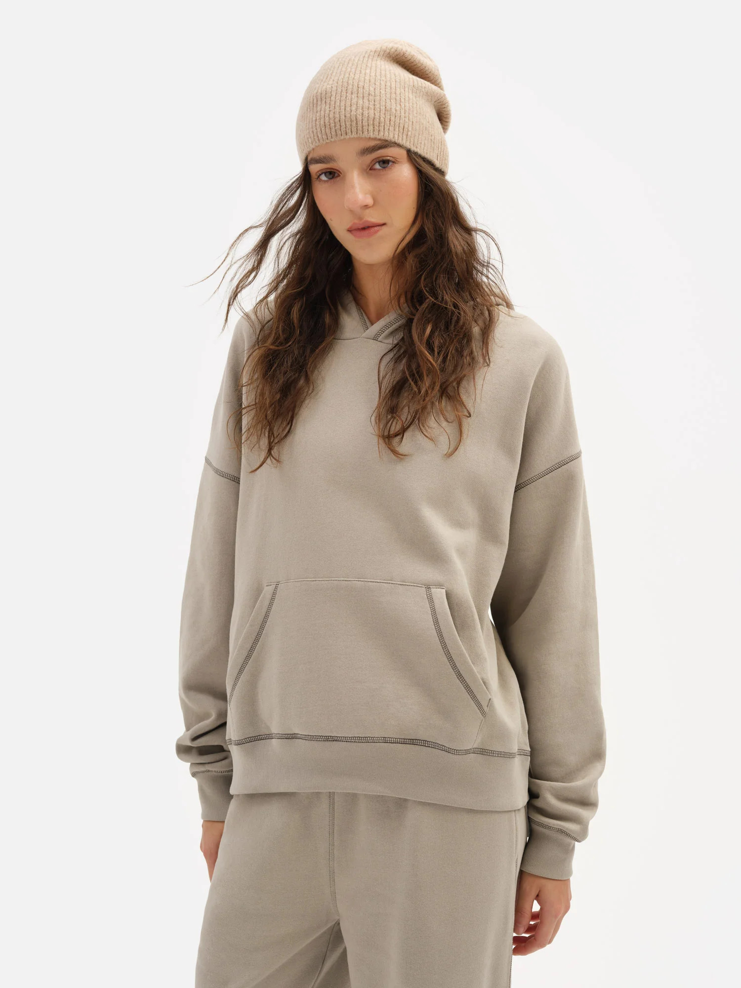 Organic Fleece Contrast Hoodie | MATE The Label