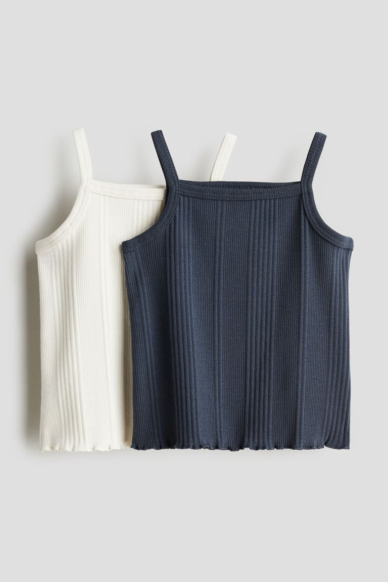 2-pack Ribbed Cotton Tank Tops | H&M (US + CA)
