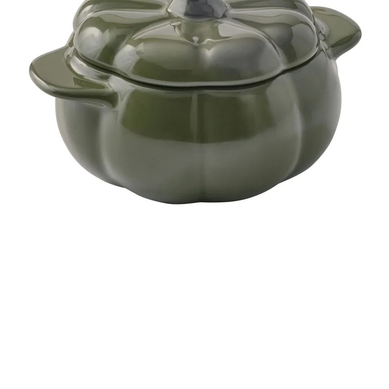 Figural Baking Pumpkin Stoneware Cocotte with Lid, 3-Pack, Green, Better Homes & Gardens | Walmart (US)