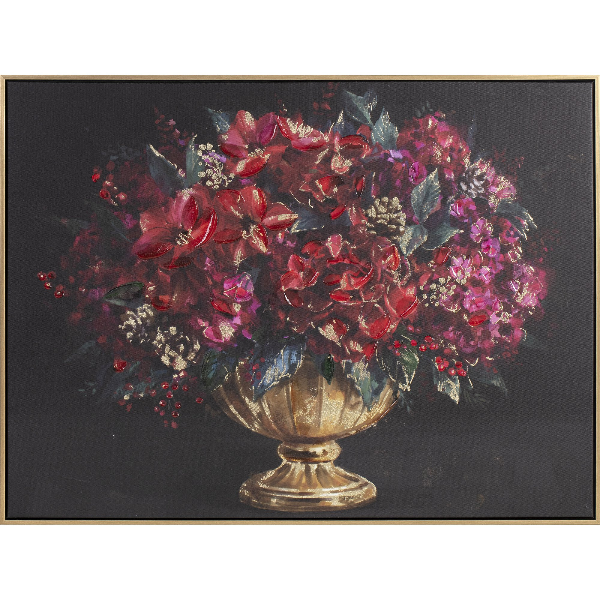 40" x 30" Holiday Arrangement - Framed & Embellished Canvas Wall Art | Walmart (US)