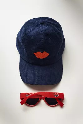 Clare V. Corduroy Lips Baseball Cap | Anthropologie (US)