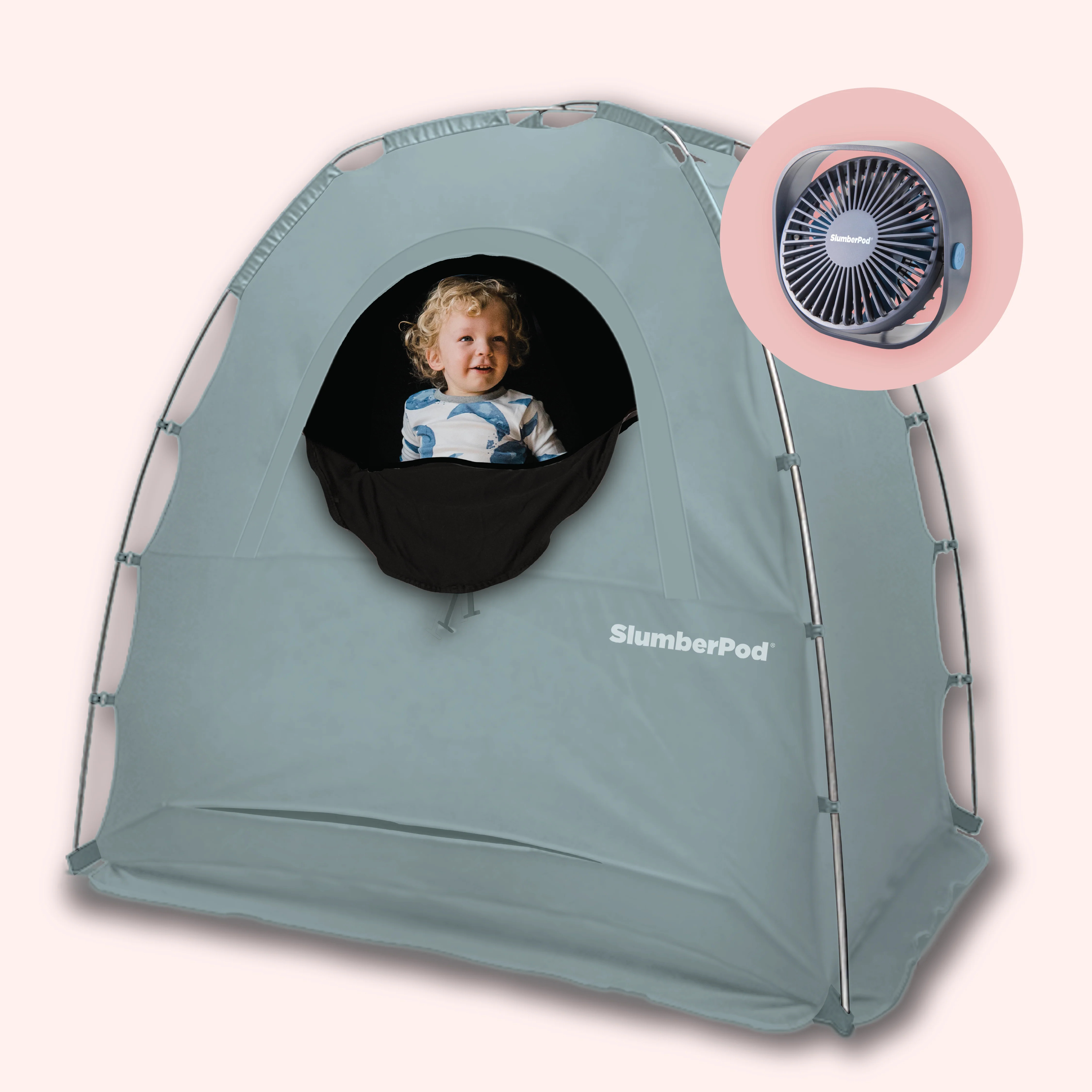 Slumberpod with Fan (Limited Edition Slate Blue) | SlumberPod